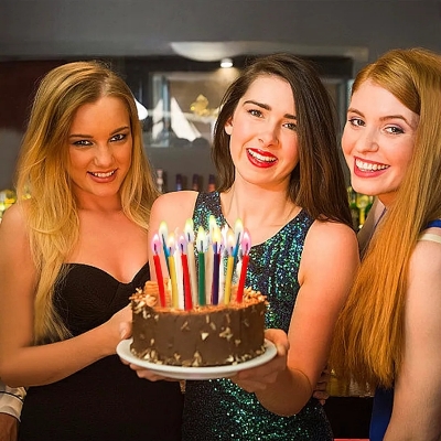 Picture of 6 Pieces Colorful Luminous Party Candles, Birthday, Birthday Cake, Cake Candle, Cake Fountain, Birthday Candles Kids, Candle Birthday, Party Candles with Colorful Flame, - Multicolor