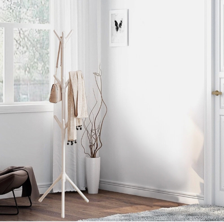 Picture of Elegant Coat, Tie And Bag - Entrance Storage Hanger Easy Assembly, Very Nice Home Decoration And Organizer (Multicolor) - Black