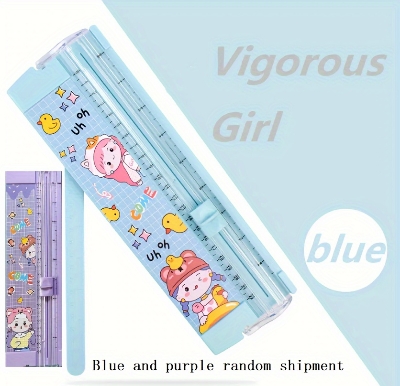 Picture of Paper Cutter, Cute, Paper Trimmer, A5, Mini, Compact, Cute, Lightweight Convenient to Carry, Anti-Slip, Paper, Photo, Coupon, Labels, Copy Paper, Cardboard, Office Supplies 1 pcs multicolor - Multicolor