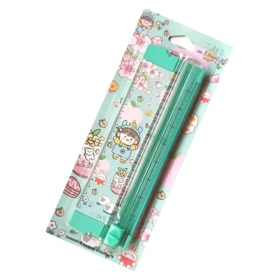 Picture of Paper Cutter, Cute, Paper Trimmer, A5, Mini, Compact, Cute, Lightweight Convenient to Carry, Anti-Slip, Paper, Photo, Coupon, Labels, Copy Paper, Cardboard, Office Supplies 1 pcs multicolor - Multicolor