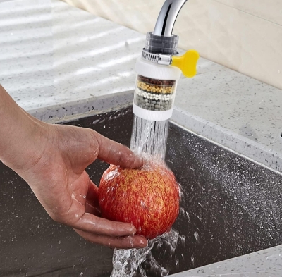 Picture of  1 Pcs Faucet Filter, Activated Carbon Clean Purifier Cartridge Water filter Purifier for Kitchen Bathroom Activated Carbon Faucet Suitable for Tap, Filter Element for Kitchen