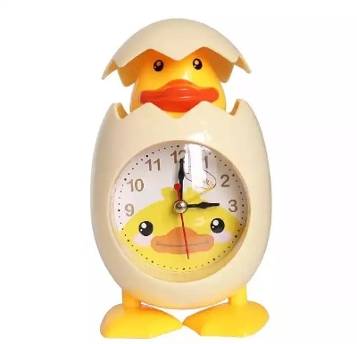 Picture of Alarm Clock Digital Duck Clock Quartz Alarm Clock Creative Chick Clock for Heavy Sleepers Kids Large Display with Snooze Time Temperature Function for Bedroom - Multicolor
