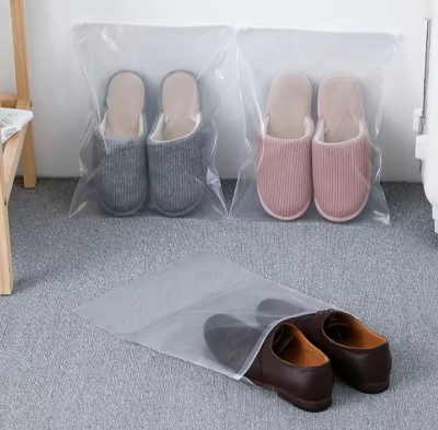 Picture of 5 Pcs Transparent Shoe Storage Bag Dust Proof Moisture-Proof Sealed Bag Travel Zipper Bag Portable Waterproof Shoe Cover Shoe Bag - Clear