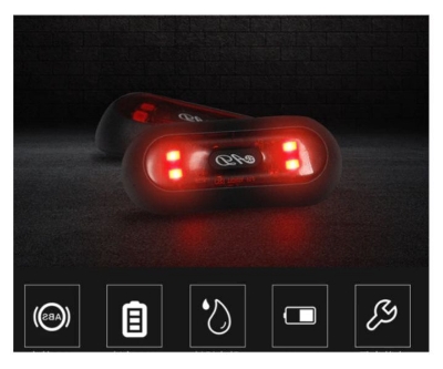 Picture of Helmet Light, Motorcycle Bike Rear Red Safety Helmet Light, Warning Tail Light for Night Riding with Rechargeable Battery & USB - Black