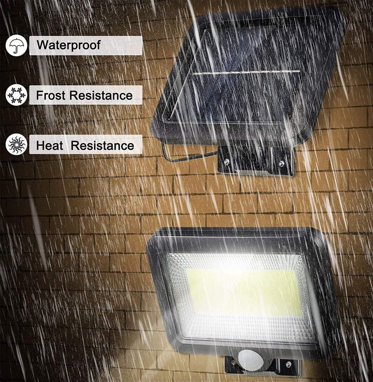 Picture of PIR Motion Sensor Long Cable Solar Lights Outdoor IP65 Solar Motion Sensor Light Solar Sensor outdoor lamp wall motion light - Black