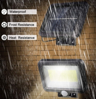 Picture of PIR Motion Sensor Long Cable Solar Lights Outdoor IP65 Solar Motion Sensor Light Solar Sensor outdoor lamp wall motion light - Black
