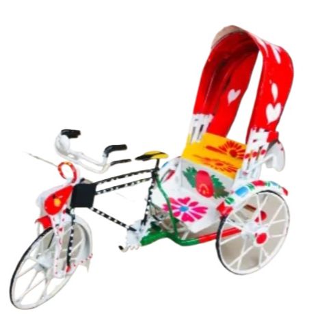 Picture of Traditional Rickshaw showpiece Metal multicolor | Rickshaw Showpiece Miniature | Gift item | Metal, Hand Painted,  - Multicolor
