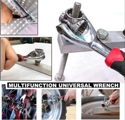 Picture of Universal Wrench 48 in 1 Socket Multifunction Tool with 360 Degree Rotating Head, Spanner for Home and Car Repair - Black