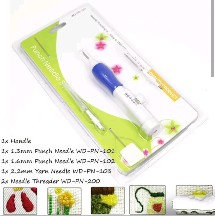 Picture of 1 Set Magic Embroidery Pen Pratical Abs Plastic Diy Interchangeable Punch Needle Tools And Gadgets Poke Flower Needle - White