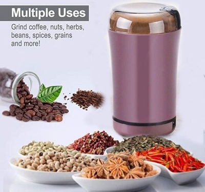 Picture of Mini Electric Blender Coffee Bin Chopper Superfine Powder Grinding Milling Bin Crop Mosquito Electric Coffee Grinder - Purple