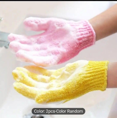 Picture of 1 Pcs Exfoliating Bath Loofah Gloves Body Scrub Wash Mitts Skin Massage Sponge Towel Deep Cleansing Dead Skin Brush Scrub Luxury Spa Heavy with Face Care Scrubber - Multicolor