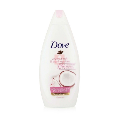 Picture of International NETHERLANDS product Dove Coconut Milk & Jasmine shower gel body wash used for male/ female - 500 ml
