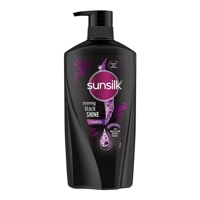 Picture of International Thailand product hair care product Sunsilk shampoo Black SHINE HITAM Bersinar used for male/ female - 625 ml