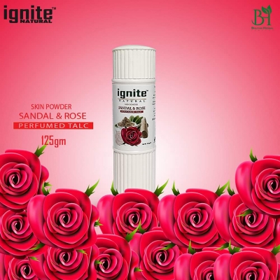 Picture of Indian product SANDAL AND ROSE talcum powder - 125 gm
