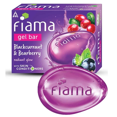 Picture of International Indian product Fiama gel bar Blackcurrant and Bearberry Soap used for male/ female - 125 gm