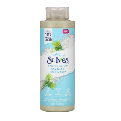 Picture of International USA product ST Ives SEA SALT & PACIFIC KELP Shower gel body wash used for Male/ female - 473 ml