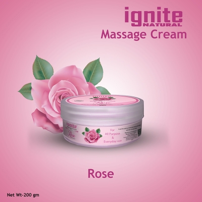 Picture of BSTI Approved Indian product Ignite massage cream ROSE used for male/ female- 200 ml