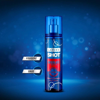 Picture of International Indian product Layer'r Shot Absolute series power Fragrant body spray 135 Ml