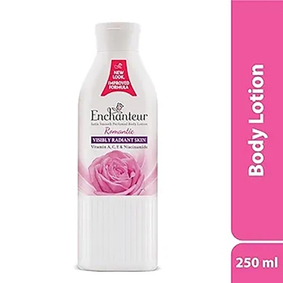 Picture of International Malaysian product Enchanteur Perfume Body lotion Romantic Satin Smooth Aloe vera & Olive butter for used male /male 250 Ml
