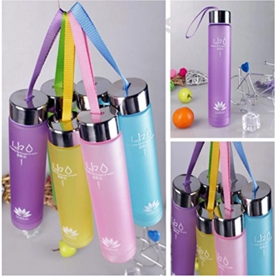 Picture of 1 Piece Small cute Clear translucent water bottle , carafe, juice storage, milk bottle, serve ware , container, fridge bottle 250ml