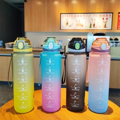 Picture of Frosted Sports Water Bottle Strike 1 Liter - Leak-Proof Bottle For Staying Hydrated - Easy To Use