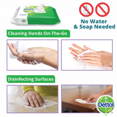 Picture of Dettol Anti Bacterial Wet Wipes 10 pcs