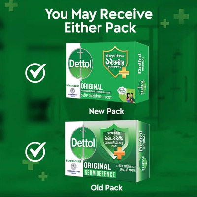 Picture of Dettol Soap Original Pack of 3 (75gm X 3) Free Tiffin Box