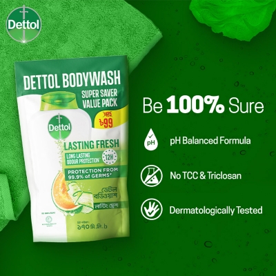 Picture of Dettol Lasting Fresh Antibacterial Body Wash 170ml Value Pack