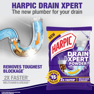 Picture of Harpic Drain Cleaning Xpert Powder 45g 2 pc