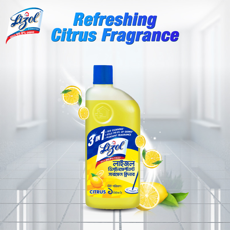 Picture of Lizol Citrus Disinfectant Surface Cleaner 1 L