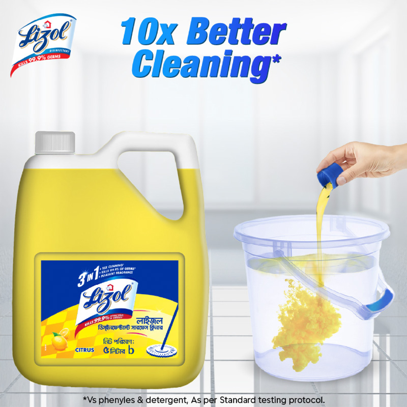 Picture of Lizol Disinfectant Surface Cleaner 5 Ltr Citrus