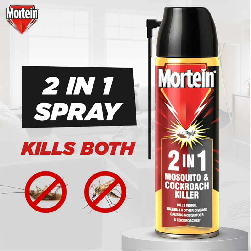 Picture of Mortein 2in1 Mosquito & Cockroach Killer Aerosol 400 ml