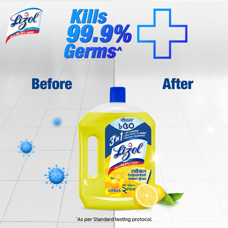 Picture of Lizol Citrus Disinfectant Surface Cleaner 2 L