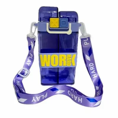 Picture of Work Hard Water Bottle-Dark Blue 550ML