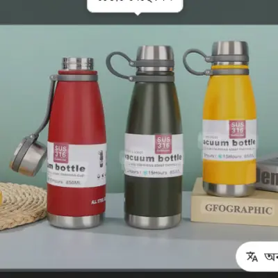 Picture of 650ML Thermos Cold and Hot Drinks Coffee Bottle Insulated Vacuum Flask 316 Stainless Steel Thermal Sport Water Bottle