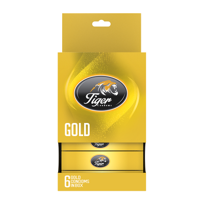 Picture of TIGER CONDOM PLAIN-GOLD BANANA FLAVOR (18 PCS)