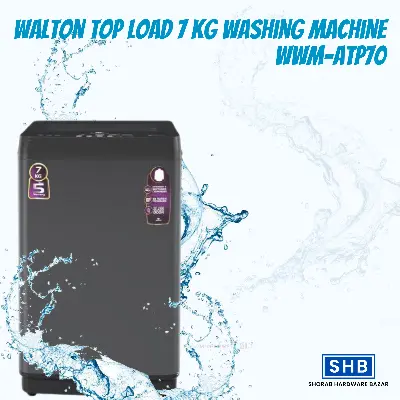 Picture of Walton Top Load 7 KG Washing Machine - WWM-ATP70 (Dark Ash)