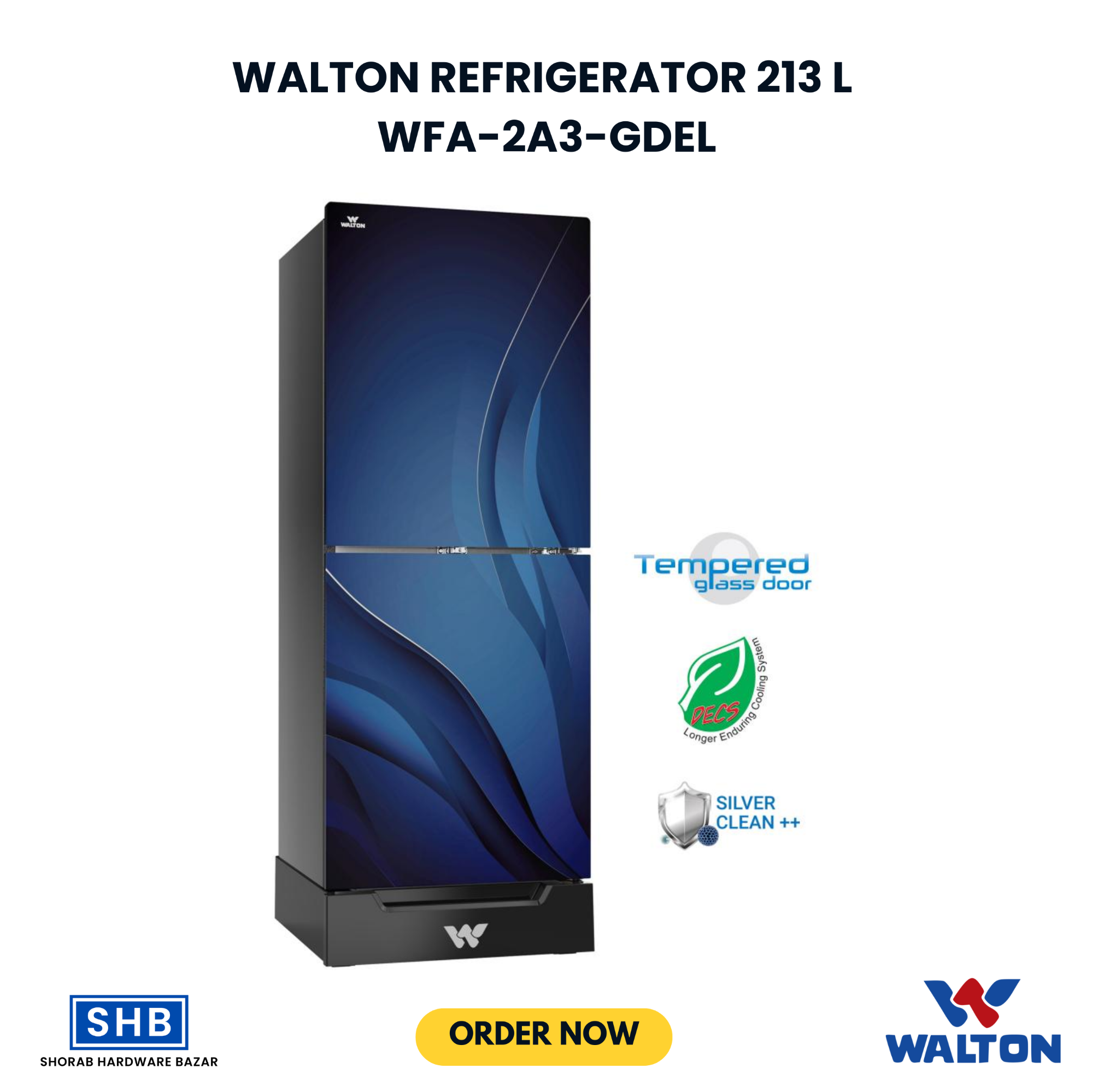 Picture of WALTON REFRIGERATOR 213 L  WFA-2A3-GDEL 