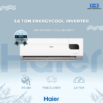 Picture of Haier Official 1.6 Ton 19000BTU EnergyCool Inverter AC [HSU-19EnergyCool(INV)(Pro)] (White)