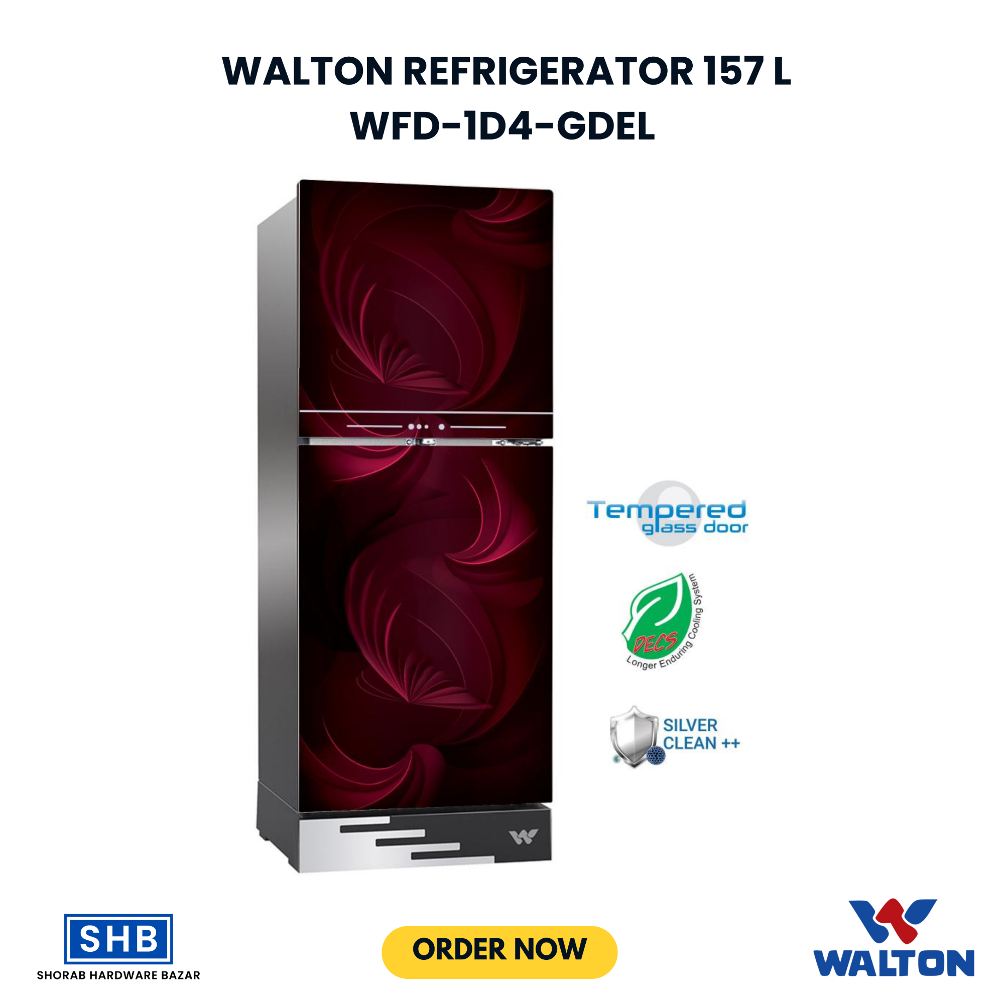 Picture of WALTON REFRIGERATOR 157 L WFD-1D4-GDEL (Multicolor)