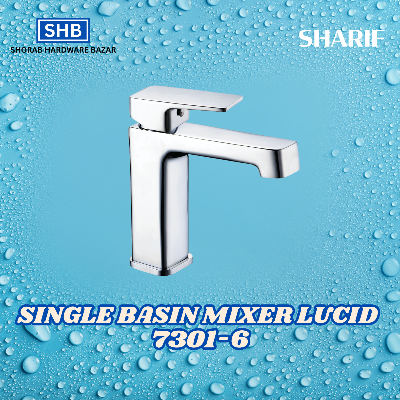 Picture of SHARIF SINGLE BASIN MIXER LUCID 7301-6 (Silver)
