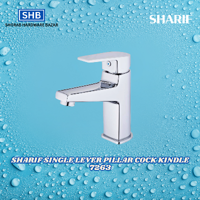 Picture of SHARIF SINGLE LEVER PILLAR COCK KINDLE 7263 (Silver)