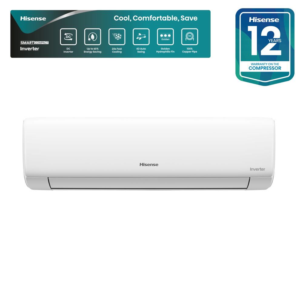 Picture of Hisense 1.5 Ton Smart Compact AC AS18TW4RGSKB02DU (White)
