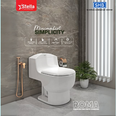 Picture of Stella ROMA Premium One Piece Commode (White)