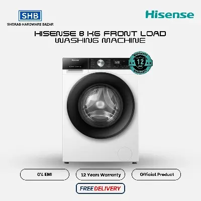Picture of Hisense Official 8 kg Front Load Washing Machine with Free Delivery (White)