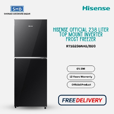 Picture of Hisense Official 238 Liter Top Mount Inverter Frost Freezer Model RT1G236NAB/BD3 with Free Delivery 