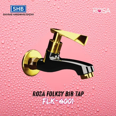 Picture of ROSA Folksy Sink Bib Tap FLK-4002 (Black and Gold)