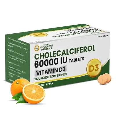 Picture of Vitamin D3 60000 IU Tablets | Orange Flavour - 40 Tablets