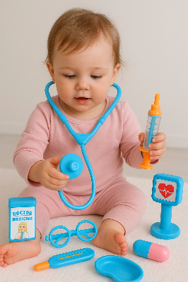 Picture of Plastic Toy Doctor Set for kids-Muilticolor