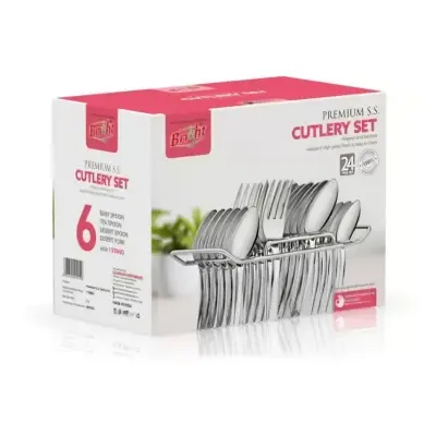 Picture of PREMIUM SS CUTLERY SET Stainless Steel Cutlery Set (Pack of 24)